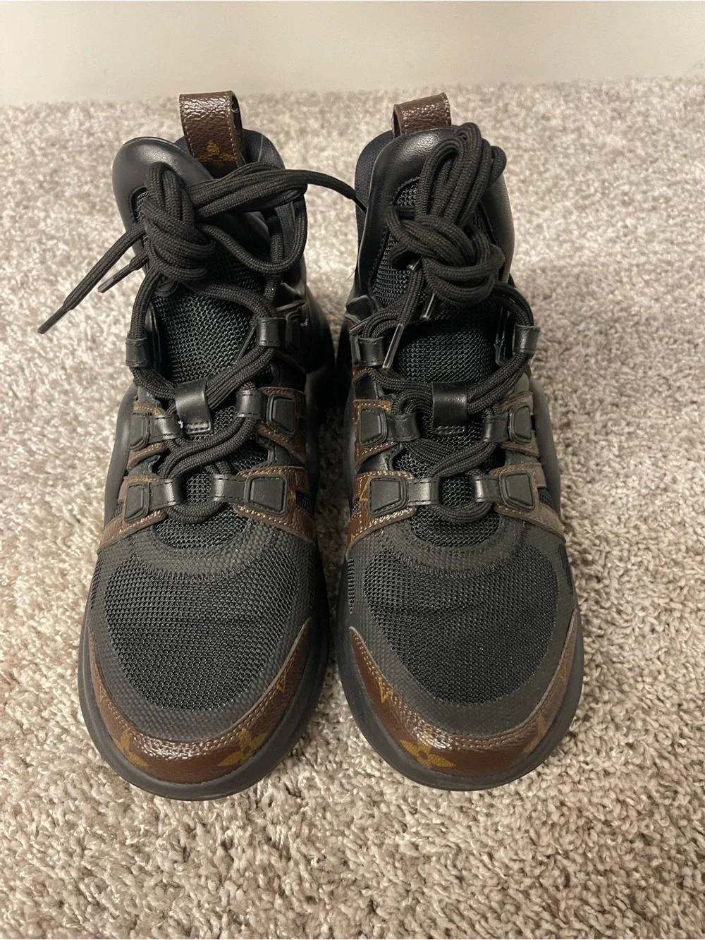 Louis Vuitton Black and Brown Archlight Athletic Sneakers
